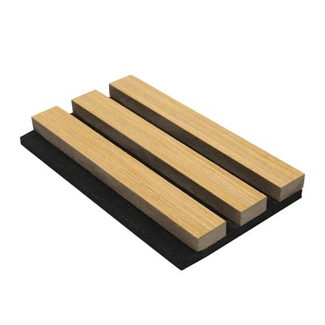 Fire Resistant Interior Wall Wooden Slatted Sound Absorption Mdf Slat