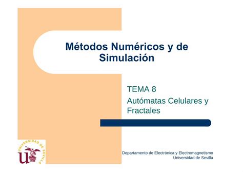 Pdf M Todos Num Ricos Y De Simulaci N Imse Cnm Csic Esacojim Mns