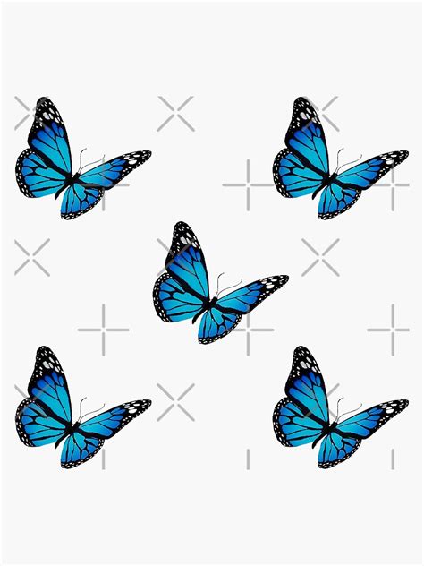 Blue Butterfly Pack Sticker By Divinefemmebot Redbubble