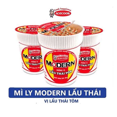 Acecook Thai Shrimp Hot Pot Flav Cup Noodle M L U Th I T M Acecook X G C Th Nh Inc