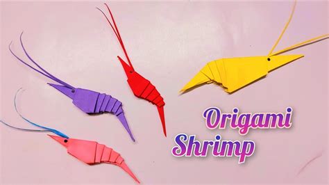 How To Make Easy Origami Shrimp Origami Prawn Tutorial Diy Fish