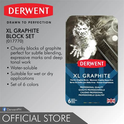 DERWENT XL Graphite Block Set | 6 Colors | 2302010 | Lazada PH