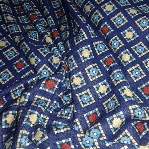 Floral Print Stretch Fabric Cobalt Blue Jersey Knit Fabric By Etsy