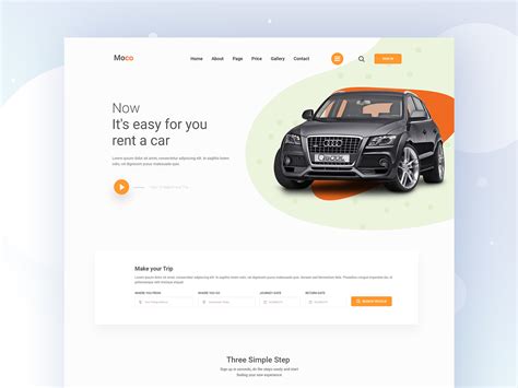 Car Rental Landing Page Ideas By Ehsan Moin On Dribbble