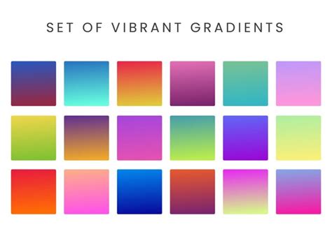 premium vector set  vibrant gradients multicolour