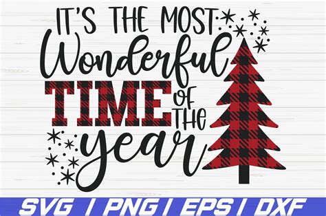 Embellishments Its The Most Wonderful Time Of The Year Svg File Happy