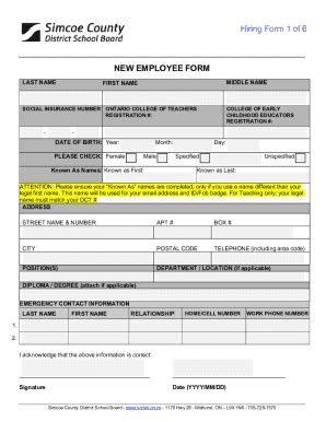 Fillable Online New Employee Forms Fill Out And Sign Printable