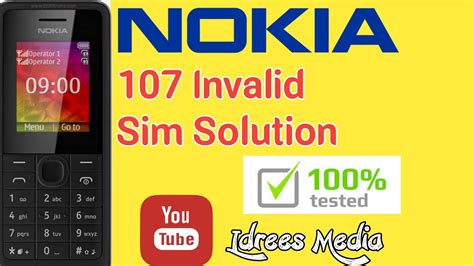 Nokia 107 China Invalid Sim Solution By Code Done Without Pc Nokia 107