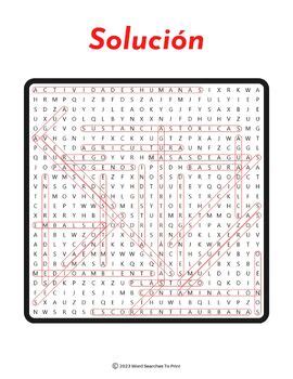 Contaminaci N Del Agua Sopa De Letras Water Pollution Word Search In