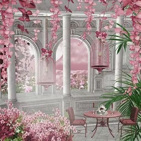 райский сад . | Paysage magnifique dessin, Bel art fantastique ...