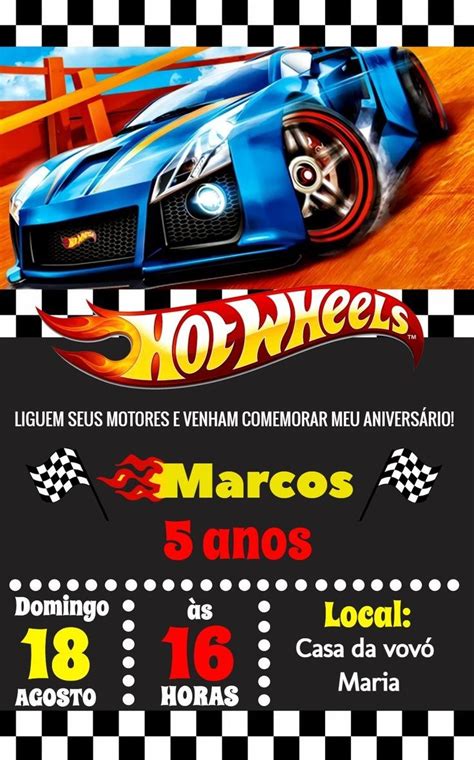 Pin de Arthur Alves em Pins criados por você Aniversário hot wheels Hot wheels Festa hot wheels