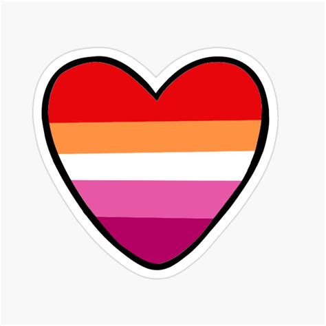 Lesbian Pride Heart Sticker