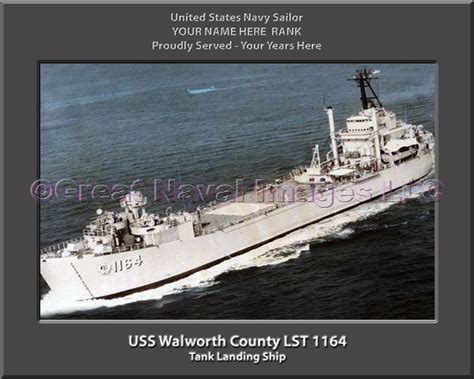 Uss Walworth County Lst Personalized Ship Photo Personalized