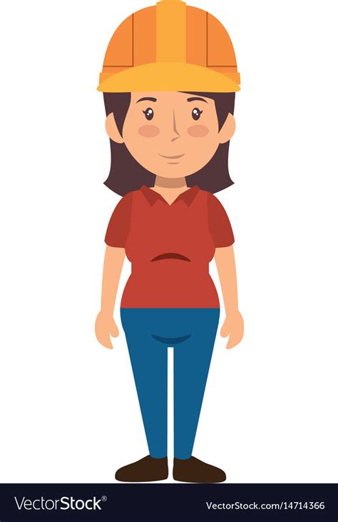 Woman Worker Cartoon Royalty Free Vector Image