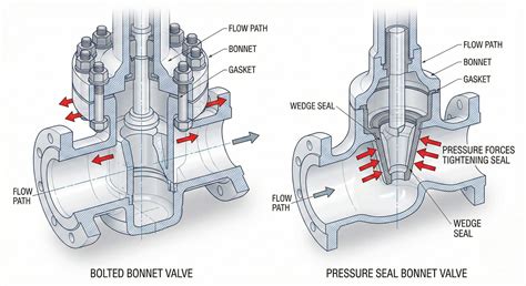 bolted bonnet  pressure seal bonnet high pressure valve guide