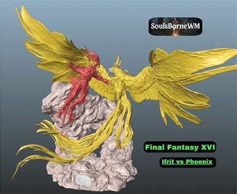final fantasy xvi ifrit  phoenix diorama  versions  model