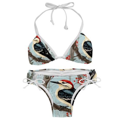 Woodpecker Detachable Sponge Adjustable Strap Bikini Set Two Pack Swimsuit Women Bikini Sets