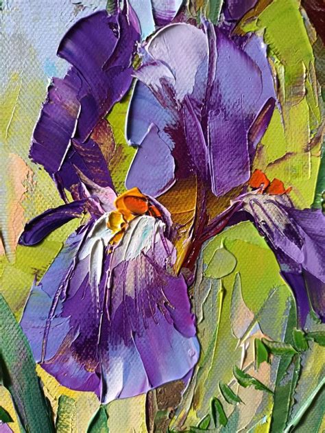 Ирисы, холст, 40х50 в интернет-магазине Ярмарка Мастеров по цене 4500 ...