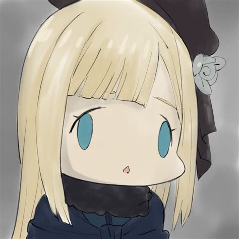 Safebooru 1girl Asymmetrical Bangs Bangs Black Headwear Blonde Hair Blue Capelet Blue Jacket