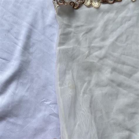 Cream Mesh Sheer Lingerie Babydoll Top Tracked Depop