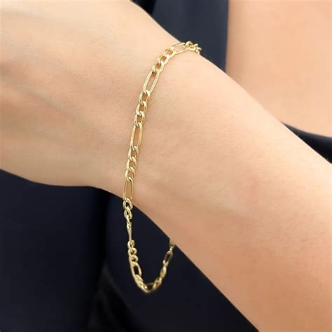 Pulseira Elos F Garo Em Ouro Amarelo