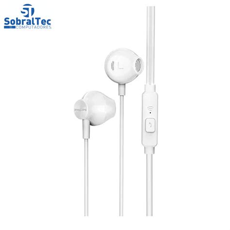 Fone De Ouvido Philips Intra Auricular Taue Wt Branco Sobraltech