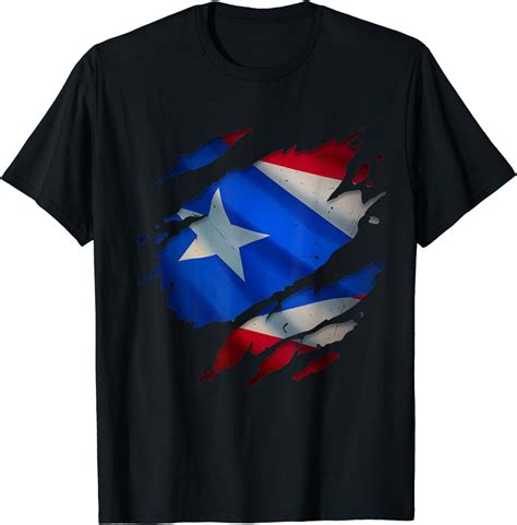 Proud Puerto Rican Shirts Ripped Boricua Puerto Rico Flag T Shirt