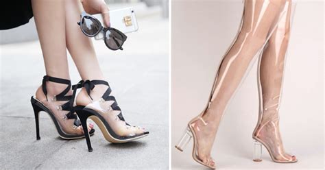 Mê mẩn với những đôi giày trong suốt HOT TREND đi như không đi đang