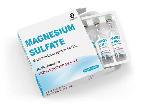 Magnesium Sulfate Injection Ml G Amps Box Magnesium And Sulfate