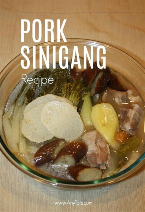 Pork Sinigang Instant Pot Filipino Recipe | Sinigang na Baboy - Any Tots