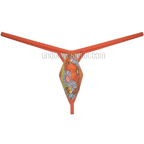 Fashion Men S Tear Drop G String Tangas Hombre Sexy Gay Underwear Flower Print String Bikini T