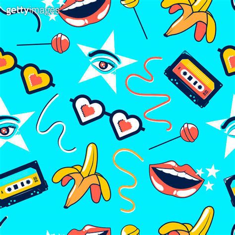 pop art seamless pattern illustration