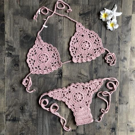 Handgeh Kelter Badeanzug Frauen Einfarbige Handgefertigte H Kel Bikini Set Sexy Frauen Sommer