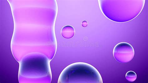 Purple Emulsion Liquid Spheres On The Purple Background Stock Video