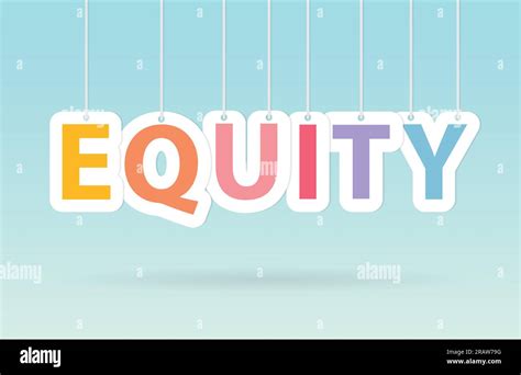 colorful equity hanging banner vector illustration stock vector image