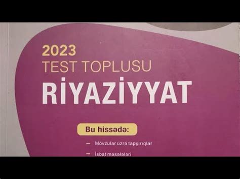 Riyaziyyat 2023 Dim test toplusu cavabları YouTube