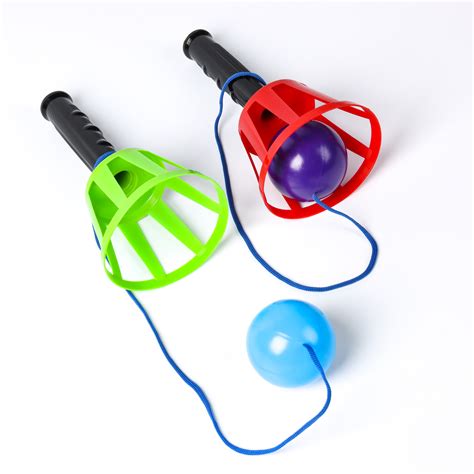 Игра "Поймай мяч", корзинка d-10.5 см, мячик d-7.5 см 2 шт (набор ...