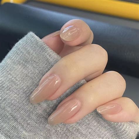 Pink Handmade Press On Nails Nude Color Pure Desire Style Long Lasting Fake Nails Removable