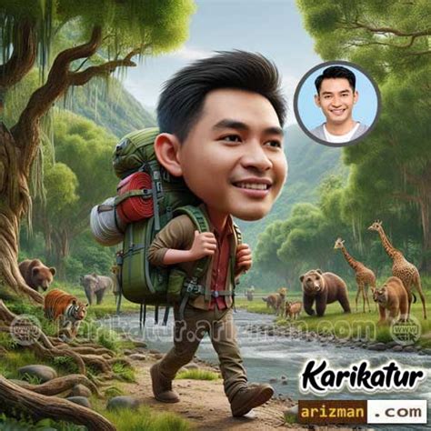 karikatur  jejak petualang karikatur digital  kado unik