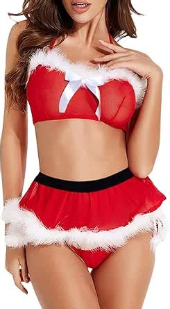 HOTSO Women S Christmas Red Naughty Lingerie Set Sexy Xmas Santa