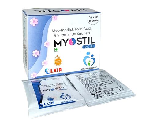 Myostil Sachet Myo Inositol Folic Acid Vitamin D3 Sachet Packaging