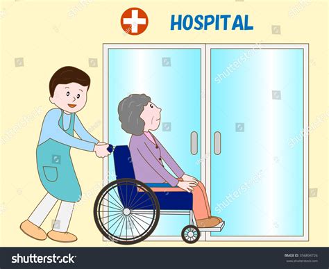 Care Person Who Assists Going Hospital Stock Vector Royalty Free