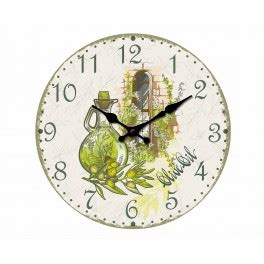 Horloge Murale Bois Mdf Huile D Olive Diam Tre Cm