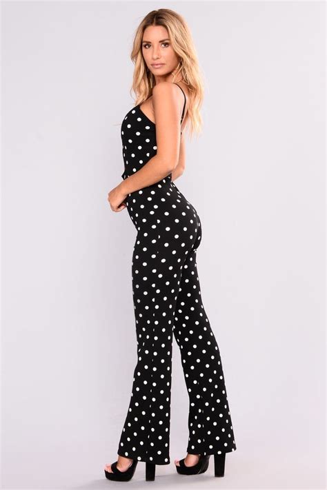 Hot Spot Polka Dot Jumpsuit Blackwhite Polka Dot Jumpsuit Black