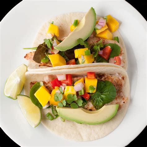 Tilapia Fish Tacos With Mango Salsa