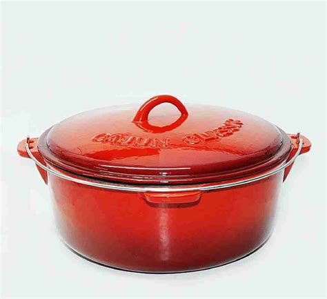 9 Qt Red Enamel Coated Cast Iron Dutch Oven Review Memaws Southern Kitchen