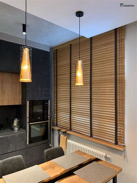 Фото работ: Деревянные и бамбуковые жалюзи