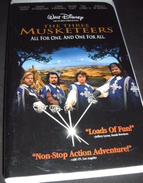 The Three Musketeers Vhs Disney Kiefer Sutherland Charlie