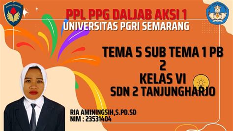 Ppl Ppg Daljab Aksi Kls Vi Universitas Pgri Semarang Youtube