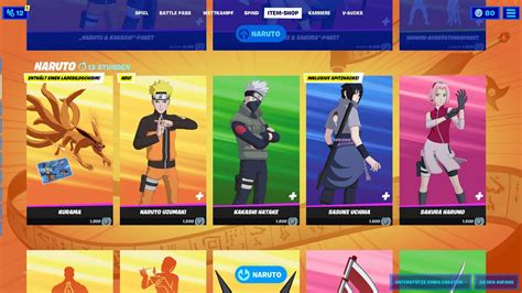 SO BEKOMMST DU NEUES NARUTO SKIN PAKET IN FORTNITE Sasuke Kakashi